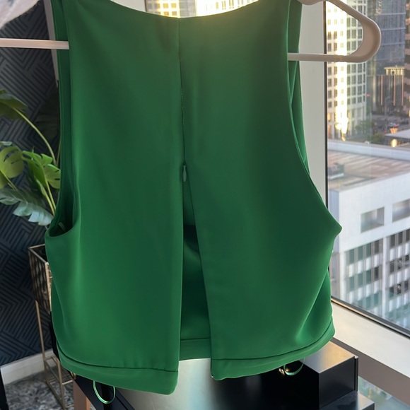 Zara Green Draped front top - Picture 7 of 8